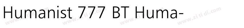 Humanist 777 BT Huma字体转换 Humanist 777 BT Huma字体转换